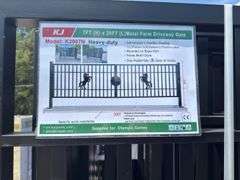 KJ - 7FT(H)x 20FT(L) Metal Farm Driveway Gate