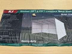 KJ - 20FTx12FT Livestock Metal Shed