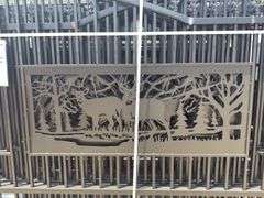 KJ - 7FT(H)x 20FT(L) Metal Farm Driveway Gate