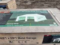 KJ - 45FTx25FT Double Garage Steel Barn Shed
