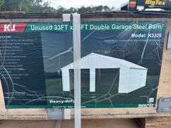 KJ - 33FTx25FT Double Garage Steel Barn