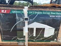 KJ - 33FTx25FT Double Garage Steel Barn