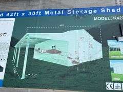 KJ - 42FT x 30FT Metal Storage Shed