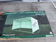 KJ - 20FTx12FT Livestock Metal Shed