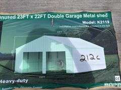 KJ - 23ftx22ft Double Garage Metal shed