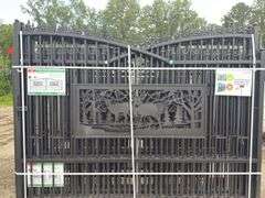KJ - 7FT(H)x 20FT(L) Metal Farm Driveway Gate