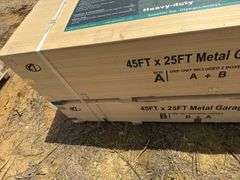 KJ - 45FTx25FT Double Garage Steel Barn Shed