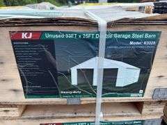 KJ - 33FTx25FT Double Garage Steel Barn