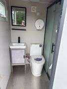 Raytree Skidsteer Mobile Toilet w/ Shower & Sink - 110v with Full Amenities