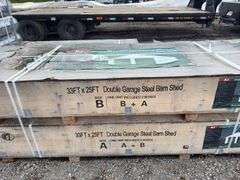 KJ - 33FTx25FT Double Garage Steel Barn