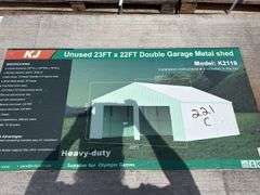 KJ - 23ftx22ft Double Garage Metal shed