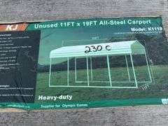 KJ - 11FTx19FT All-Steel Carport