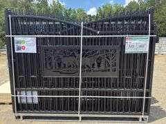 KJ - 7FT(H)x 20FT(L) Metal Farm Driveway Gate
