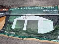 KJ - 33FTx25FT Double Garage Steel Barn