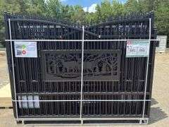 KJ - 7FT(H)x 20FT(L) Metal Farm Driveway Gate