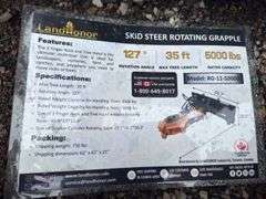 Skidsteer Rotating Grapple - 5000lb Rock/2000lb Tree Capacity