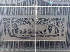 KJ - 7FT(H)x 20FT(L) Metal Farm Driveway Gate