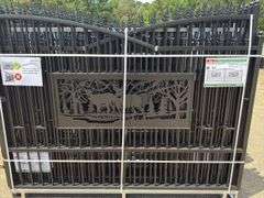 KJ - 7FT(H)x 20FT(L) Metal Farm Driveway Gate