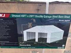 KJ - 45FTx25FT Double Garage Steel Barn Shed