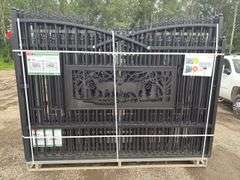 KJ - 7FT(H)x 20FT(L) Metal Farm Driveway Gate