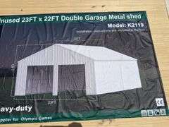 KJ - 23ftx22ft Double Garage Metal shed