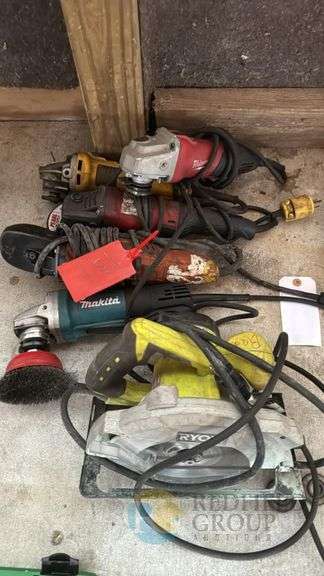 Power Tools Set - Makita, Milwaukee, Ryobi Angle Grinders & Circular Saw image