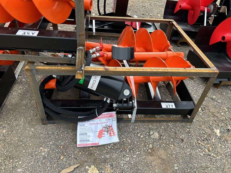 Raytree RMA42 Skid Steer Auger - 42" Max Depth, 3 Bits (10", 12", 18") image