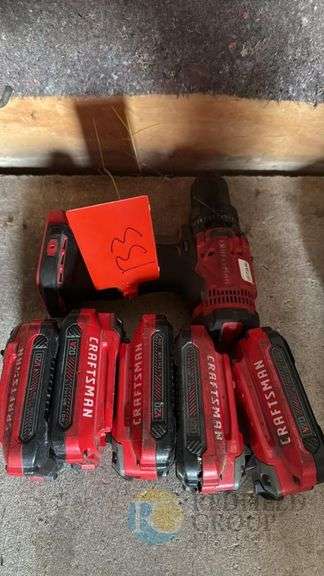 Craftsman 20V Cordless Drill with 4 Lithium-Ion Batteries image
