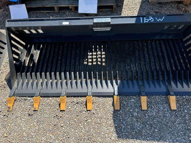 Skid Steer Rock Bucket RB-14-84W - 84" Width Pin On Teeth image