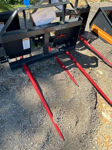 Skid Steer Bale Spear BS-12-2500G - 2 Spear 2500 lbs Capacity image