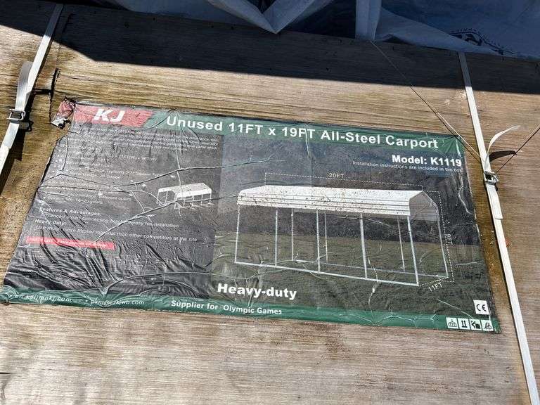 11FT x 19FT All-Steel Carport with Galvanized Frame image