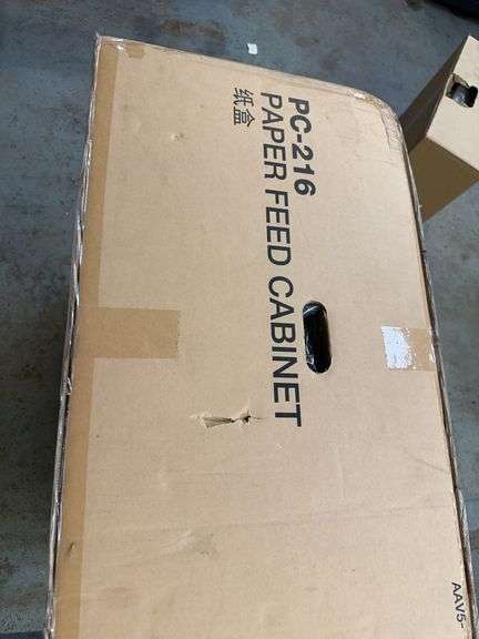 BRAND NEW IN BOX PC-216 PAPER CABINET KONICA MINOLTA WORKS WITH BIZHUB 300I,360I, C300I,C360I 2X500 SHEET DRAWERS image