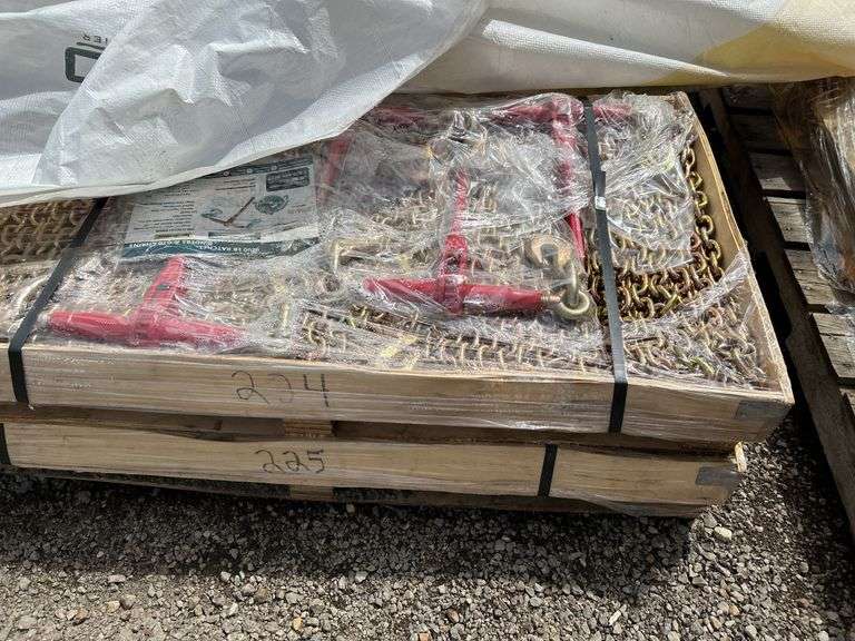 5400 LB Ratchet Binders & G70 Chains Set LHR-RC5400 - 24 Piece Total image