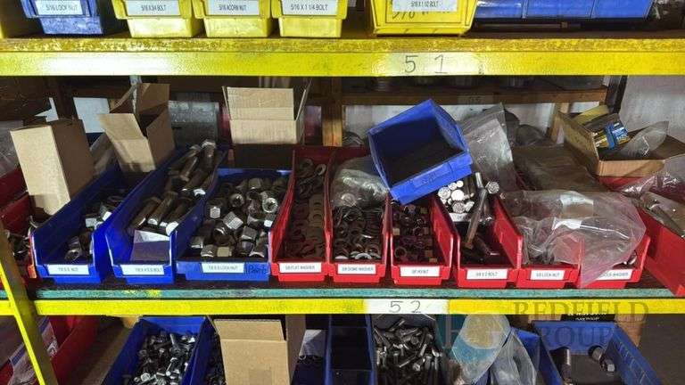 Industrial Fasteners, 7/8" and 5/8" Stainless Steel Nuts, Bolts, Washers image