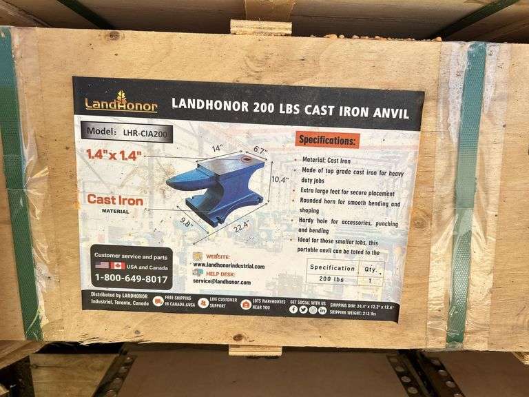 200 LBS Cast Iron Anvil LHR-CIA200 - Heavy Duty image