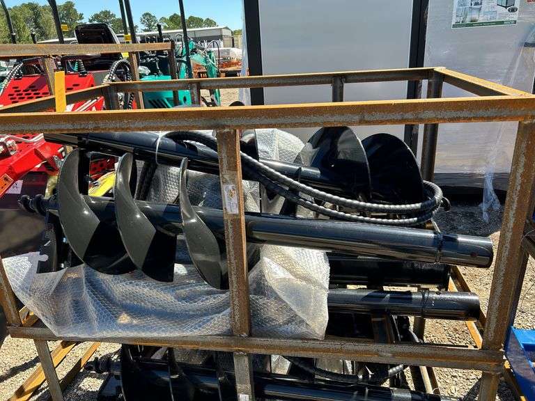2025 Mower King SSECAG-Y Skid Steer Auger - Complete Kit w/ 3 Bits (6", 12", 14") image