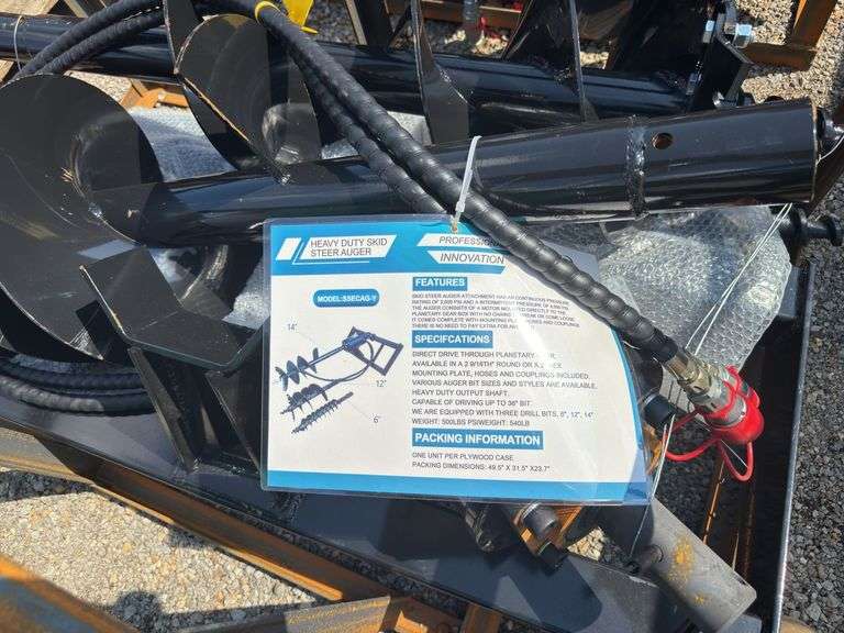 Mower King Skid Steer Auger SSECAG-Y With 3 Bits image