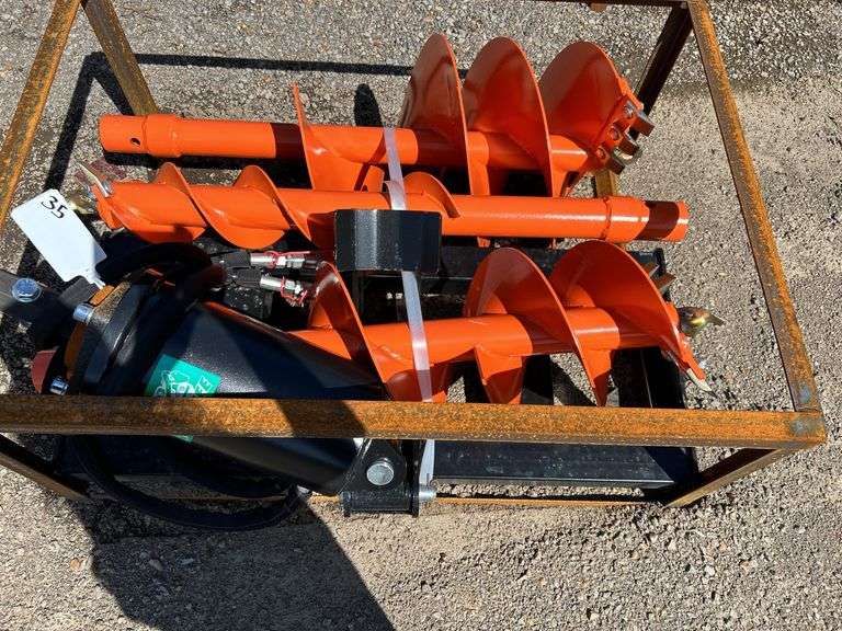 Raytree Skidsteer Skid Steer Auger - 10, 12 & 18in Bits - 42in Depth image