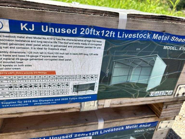 20FTx12FT Livestock Metal Shed image