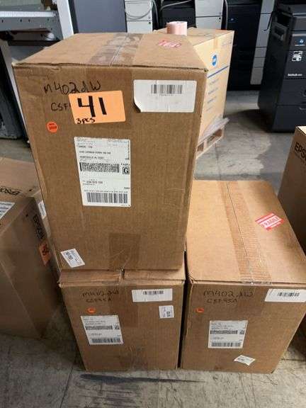 (3) HP Lasejet m402 DW printers Refurbished by HP image