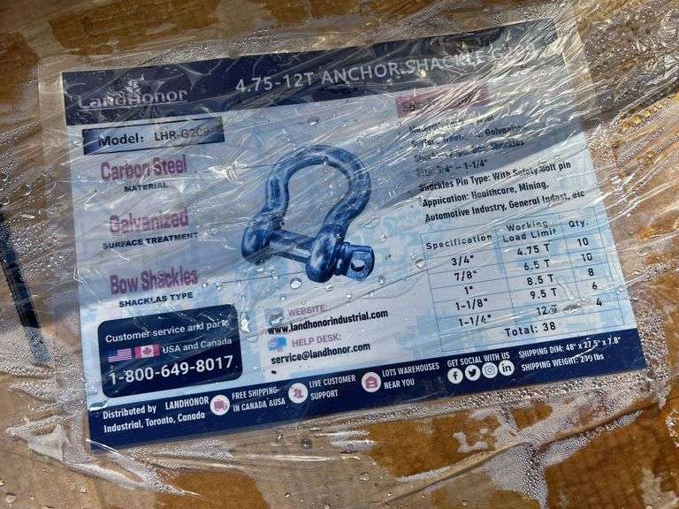 Anchor Shackle Set G209 LHR-G209 - 4.75T-12T 38 Piece Total image