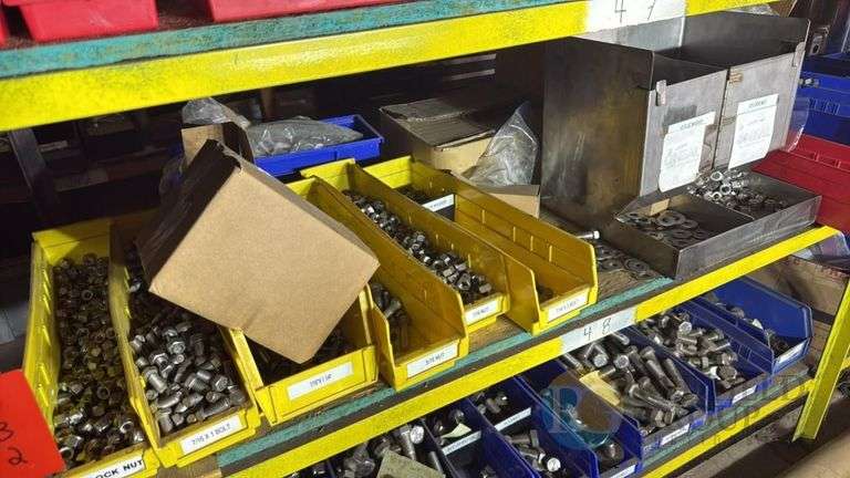 Mixed Steel Fasteners with Storage Bins, Various Sizes image