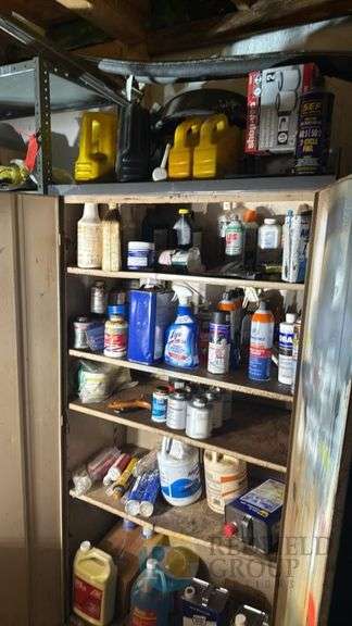Shop Supplies: Cabinet with ALL CONTENTS - Lubricants, Acetone & Everything else image