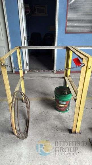 Industrial Steel Frame Stand, Yellow, 3ft x 2ft x 3ft, Chain Feature image