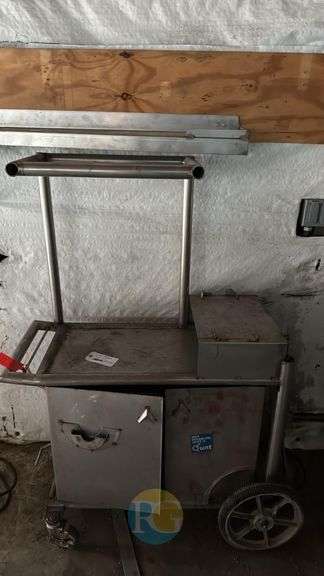 Stainless Steel Welding Cart with Canopy Support Bars image