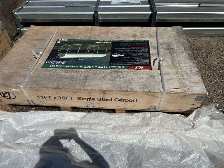 11FT x 19FT All-Steel Carport with Galvanized Frame image