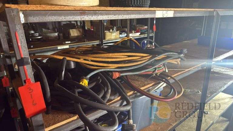 Assorted Extension Cords, Mixed Colors and Plugs image