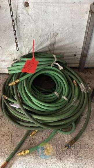 Green Rubber Air Hose, 50 ft Length, 3/8 inch Diameter, 300 PSI image