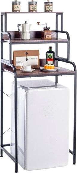 4-Tier Shelf & Microwave Stand with Storage image