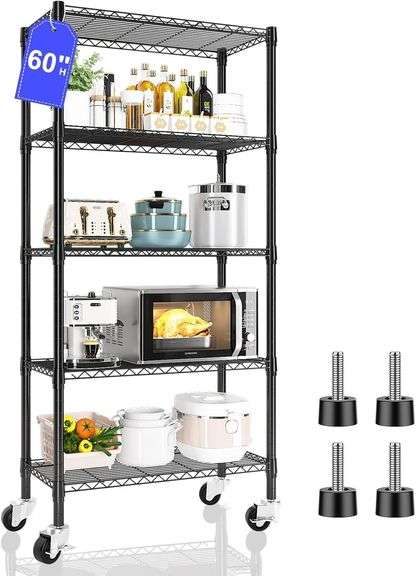 5 Tier Shelf Rack, 14" D x 30" W x 60" H image